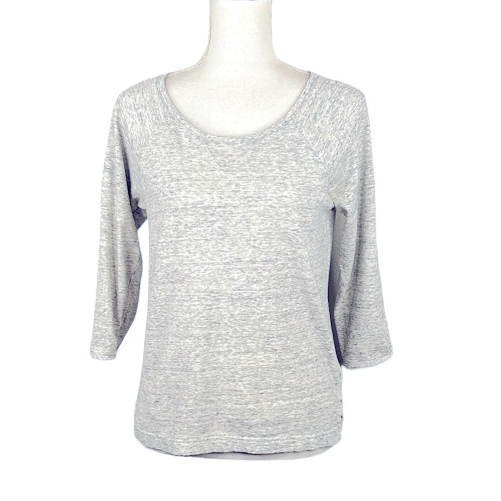 J. Crew Heathered Gray 3/4 Sleeve Box Top Size‎ XS